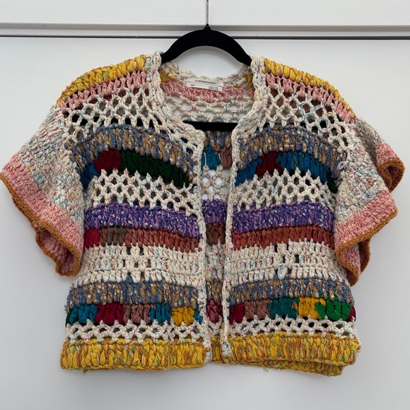 Anthropologie Sweaters - :Price Firm: Anthropologie Mia Hand-Knit Cropped Cardigan